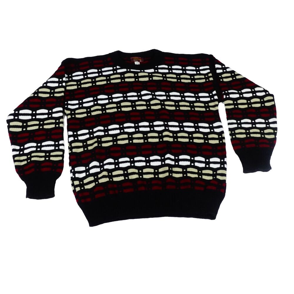 Atlas Textured Chunky knit Coogi Style Grandpa Sweater Made in USA Men's XL